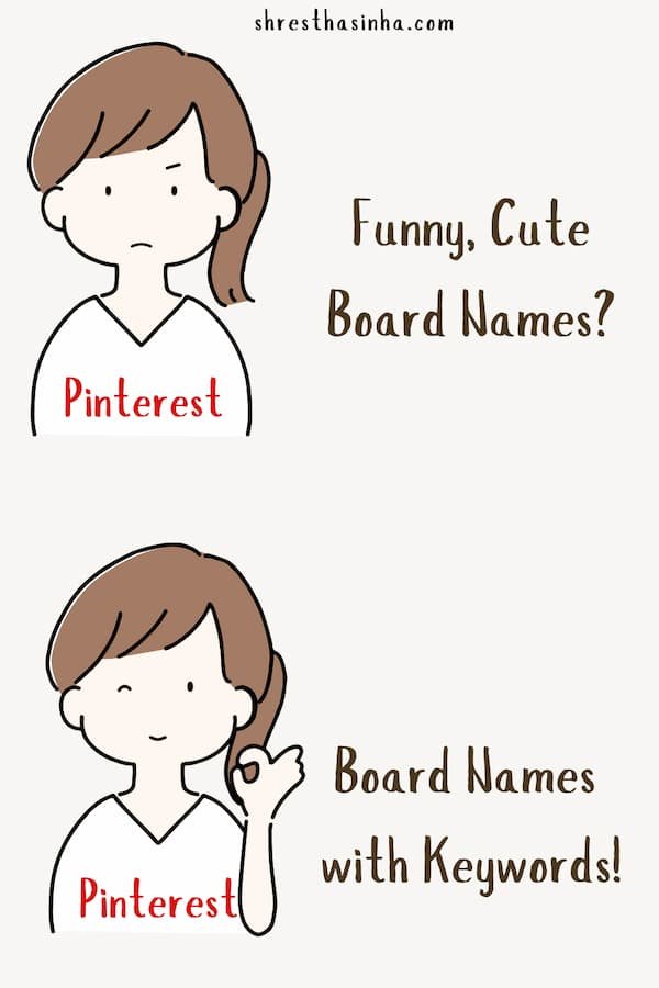 Fun and cute Pinterest board names Ideas